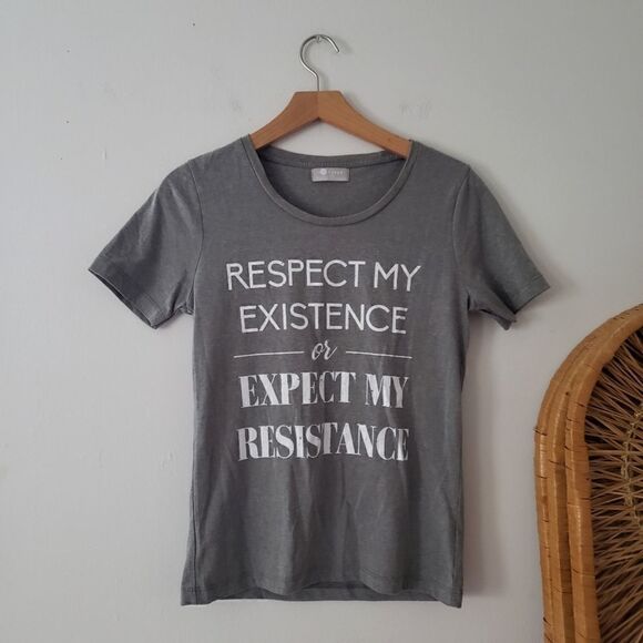 Fuego Respect My Existence Graphic Tee XS - Picture 1 of 5